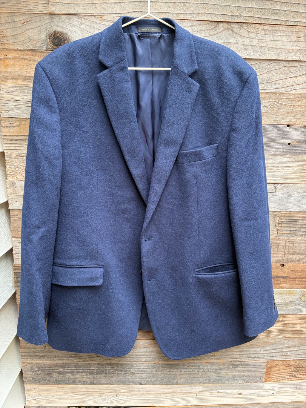Lauren Ralph Lauren Mens Navy Textured Sport Coat Size 44r